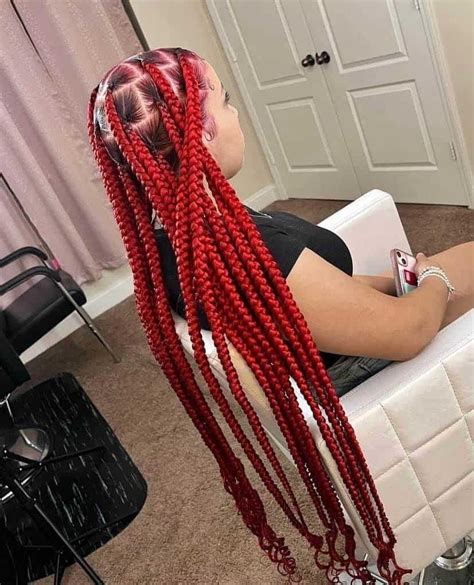 150 Best Red Box Braids ideas in 2024